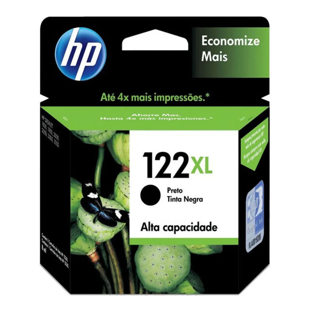 Cartucho De Tinta Hp 122xl Preto (ch563hb)