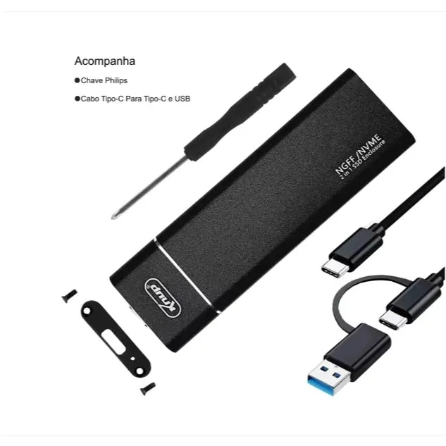 Case Para Ssd M.2 Nvme 10gbps Kp-hd812 Tipo C Usb 3.0