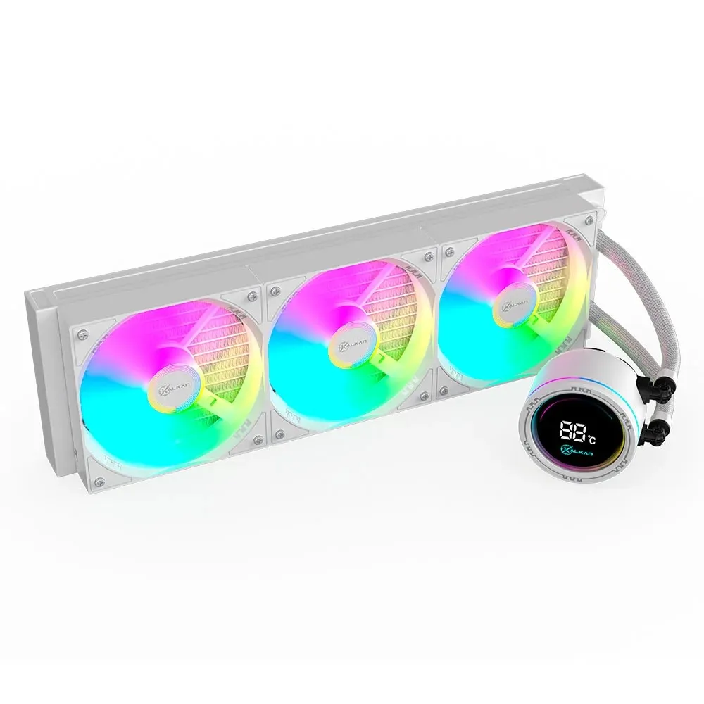 Cooler P/cpu Water 360mm Klk00049 Alpha Tela Digital Branco Kalkan