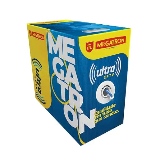 Cabo De Rede / Cftv Cat5e Branco 4p X 24awg Cca Caixa 300 Metros Ultra